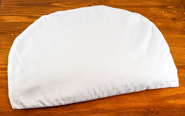 Coussin grossesse, demi-lune sarrasin bio, poly/coton 18'' (45cm) diamètre