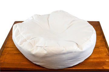 Coussin de grossesse, sarrasin bio poly/coton, trou au centre, 16'' rond, 6'' hauteur, (40x15cm)