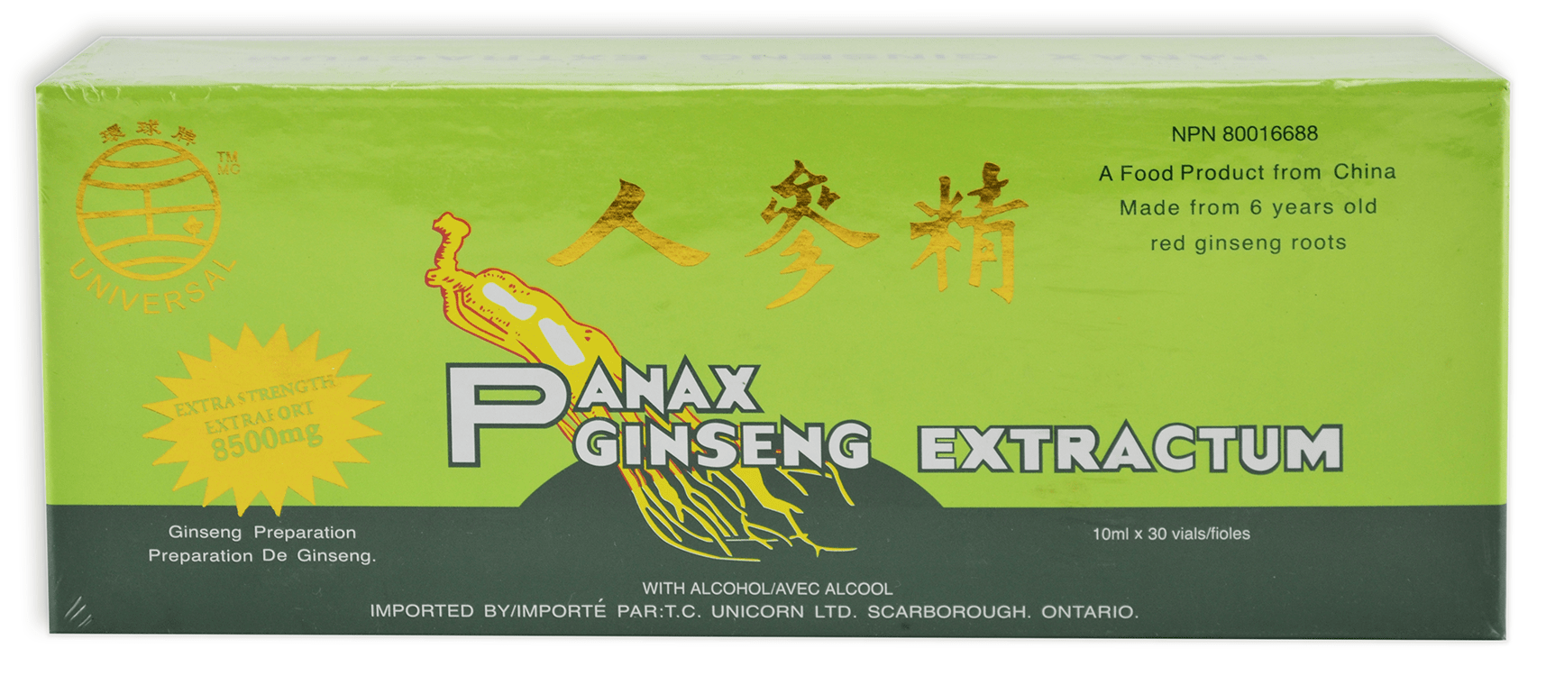PANAX GINSENG EXTRACT 8500mg, 30x10cc
