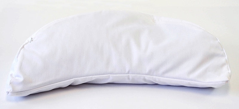 Coussin grossesse 18'' (45cm) quart de lune sarrasin bio, poly/coton