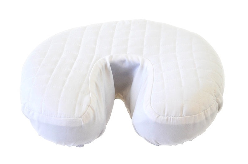 Couvre Appui-tête en U,  Têtière Piqué en microfibre  blanc