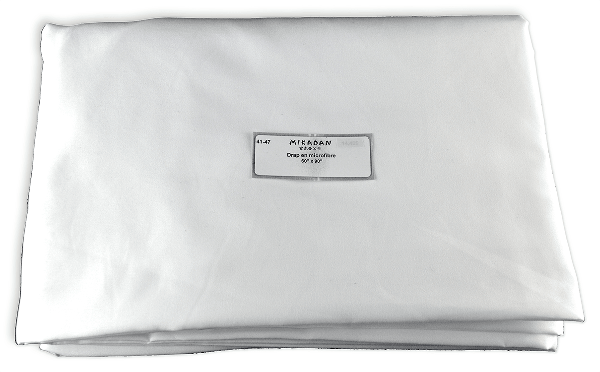 Drap plat en Microfibre 115GMS, Blanc
