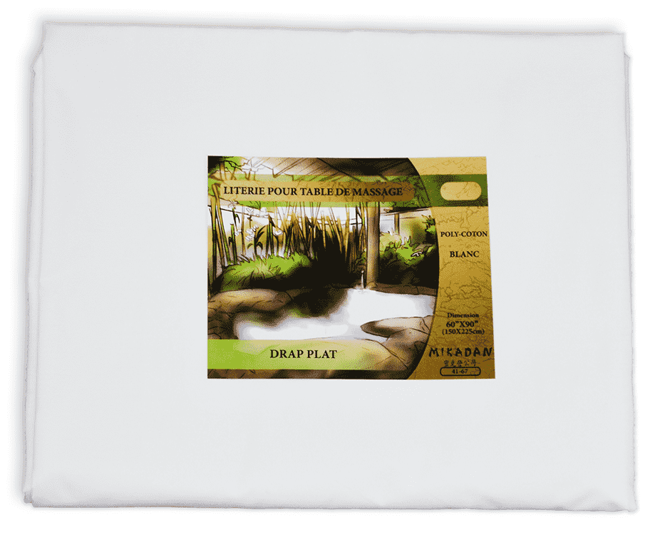 Drap  poly-coton Blanc 200 fils