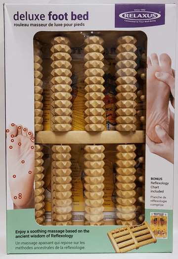 Rouleau masseur  Deluxe pour pieds, avec charte de réflexologie. 8.25''x5'', (21x13cm)