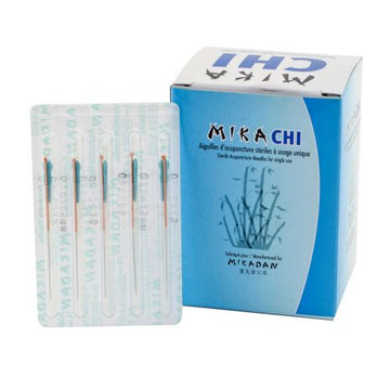 Aiguilles d'acupuncture Mikachi siliconées type CHINOIS /1 (bte/100)
