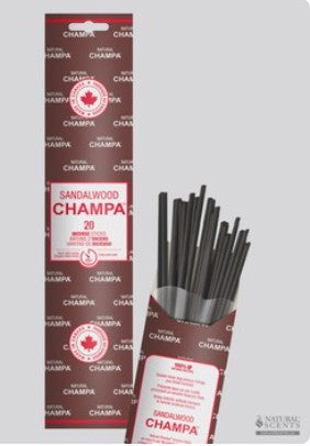 Bâtons d'encens Champa, Bois de Santal, pqt/20