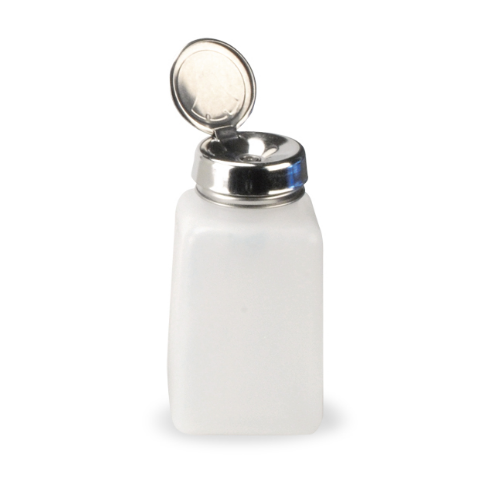Distributeur d'alcool blanc et inox MENDA - 6 oz
