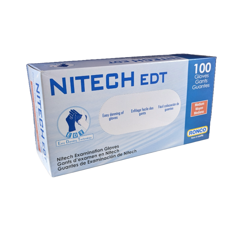 Gants d'examen en Nitech, bleus (bte/100)