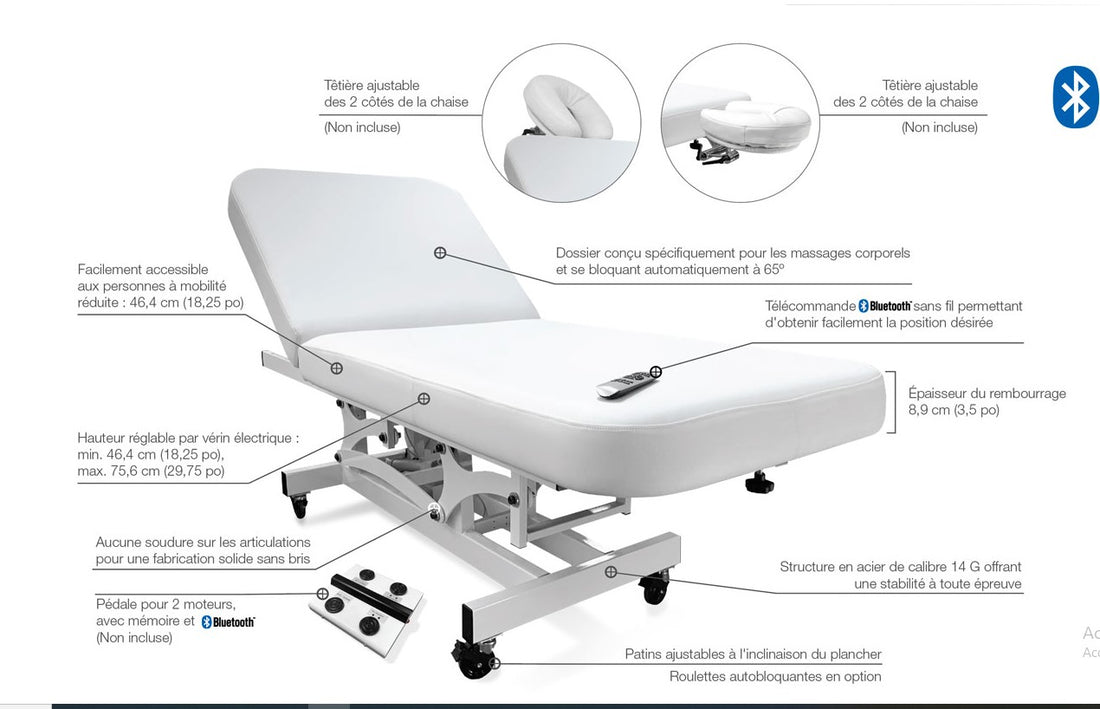 Table Électrique Laguna Edge 30'' x 78'' x 3.5'' (76.2cm x 198.6cm x 8.9cm) #412005