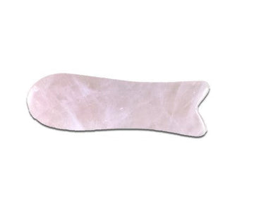 Gua Sha de jade rose en forme de poisson