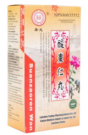 Suan Zao Ren Wan — Pilules MTC pour le sommeil et la nervosité (192 pilules)